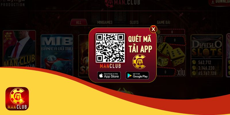 Anh em tải ManClub về điện thoại để trải nghiệm game